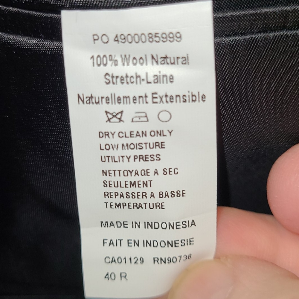 Calvin Klein wool blazer stretch black - Picture 11 of 12